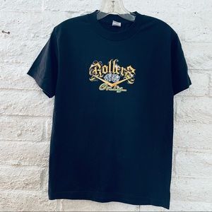 Rollers Only Shirt Black Vintage Size S
